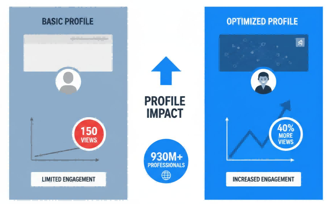 Professional LinkedIn banner showing career impact